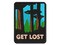 Get Lost Forest Nature Hiking Multi-Color Embroidered Iron-On or Hook & Loop Patch Applique